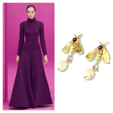 Carica l'immagine nel visualizzatore di Gallery, orecchini ape con perle