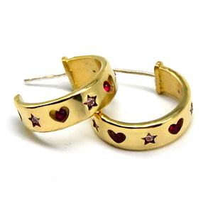 orecchini cuori e stelle