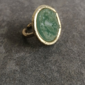 Anello sigillo cuore sacro